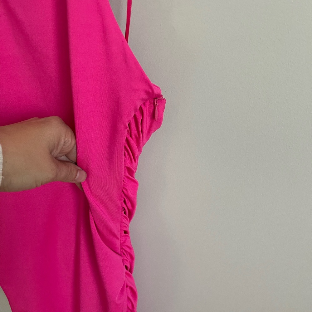 Superdown Revolve Mallory High Neck Dress Hot Pink XS - Picture 4 of 5